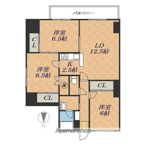 CENTER CITY3(3LDK/2階)の間取り写真