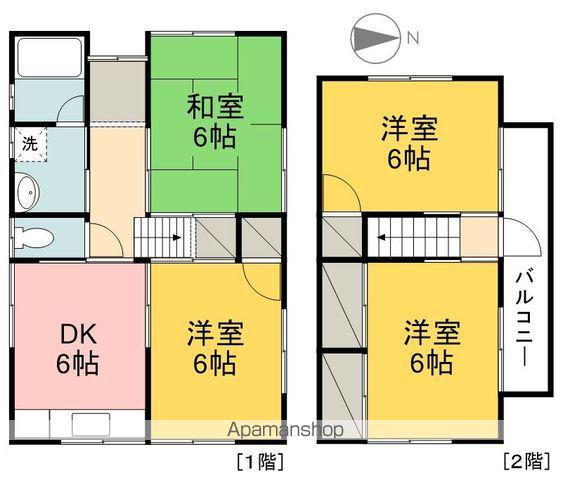愛媛県松山市 2階建 築31年(4DK)の間取り写真