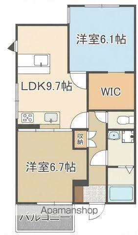 プレミアージュ緑ヶ丘Ⅱ(2LDK/2階)の間取り写真