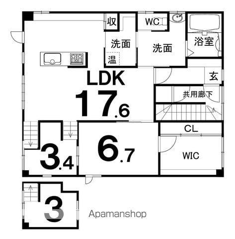 根室本線 帯広駅 徒歩23分 3階建 築18年(3LDK)の間取り写真