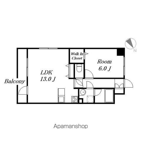 西村ハイツ(1LDK/1階)の間取り写真