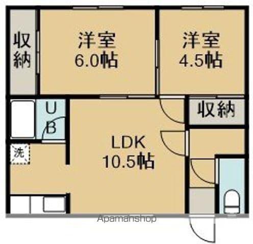 コーポ丸山(2LDK/1階)の間取り写真