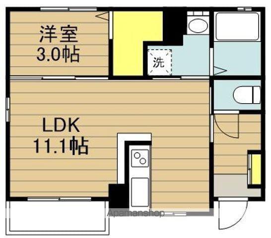 アクアガーデン(1LDK/1階)の間取り写真