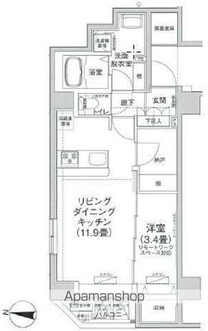 アイルプレミアム押上ノルド(1SLDK/4階)の間取り写真