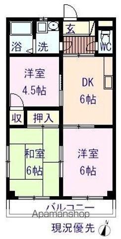 セフィーロ横尾(3DK/1階)の間取り写真