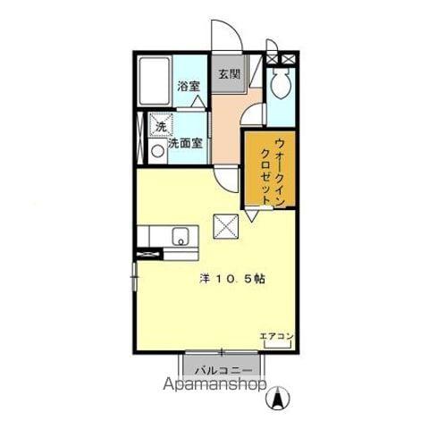 セジュールたらが野(ワンルーム/1階)の間取り写真