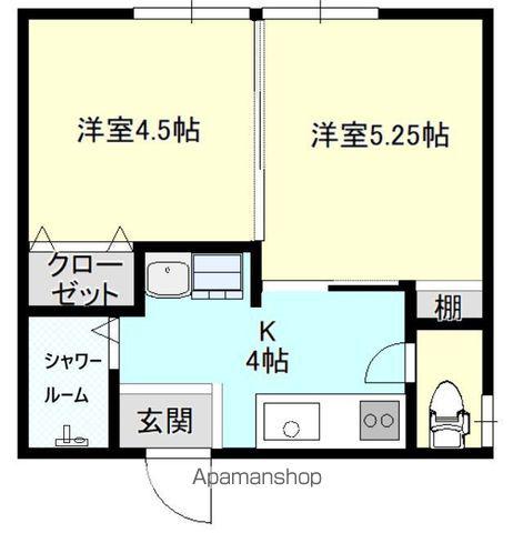 千葉マンション1号(2K/1階)の間取り写真