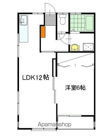 サンクレスト(1LDK/2階)の間取り写真