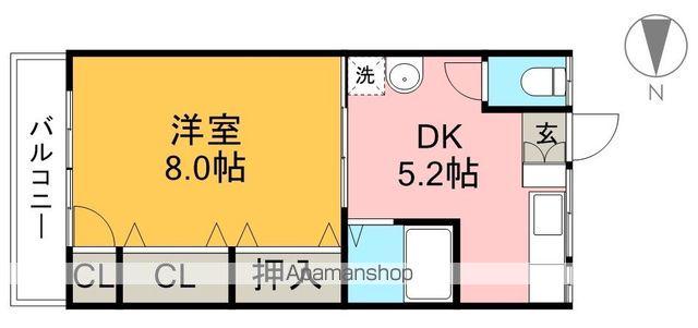 日の出マンション(1DK/2階)の間取り写真
