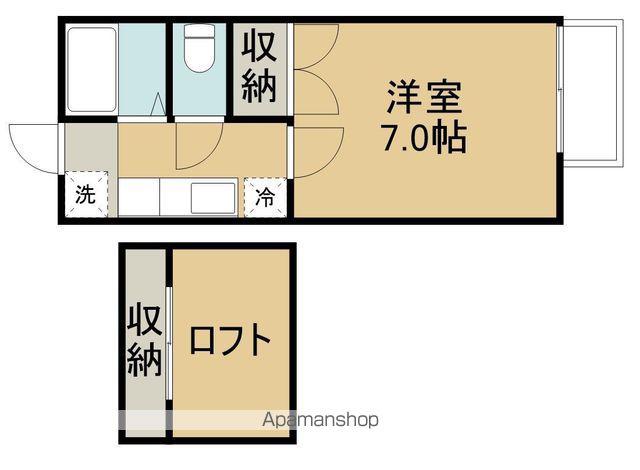 アーバンシティ堤町(1K/2階)の間取り写真