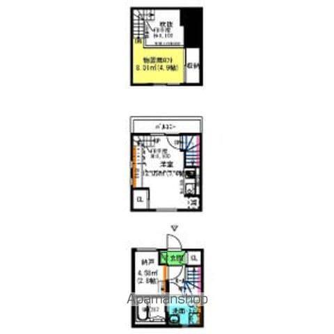 ARBOL(ワンルーム/1階)の間取り写真