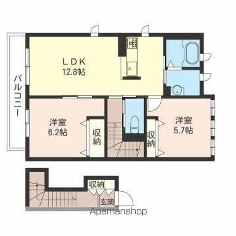 フローレンス三鷹(2LDK/2階)の間取り写真
