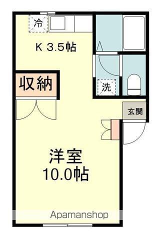 エクセルハイツ(ワンルーム/1階)の間取り写真