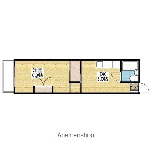 第一セントポールハイツ(1DK/1階)の間取り写真