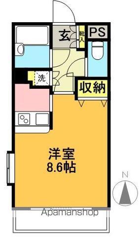ロクサーヌ北沢(ワンルーム/1階)の間取り写真