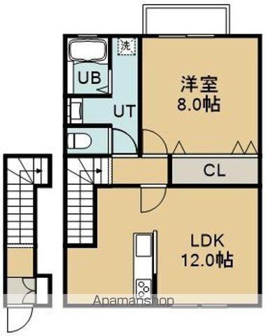 シャンティ.K(1LDK/2階)の間取り写真