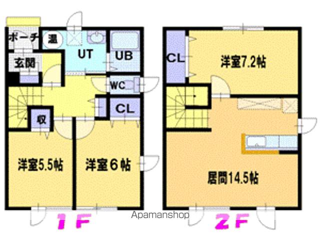 ヴィラ・エトワール(3LDK/1階)の間取り写真