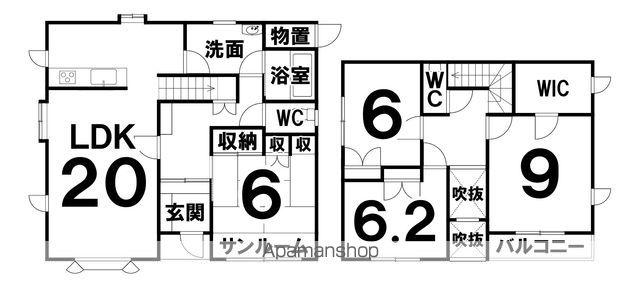 根室本線 柏林台駅 徒歩51分 2階建 築34年(4LDK)の間取り写真