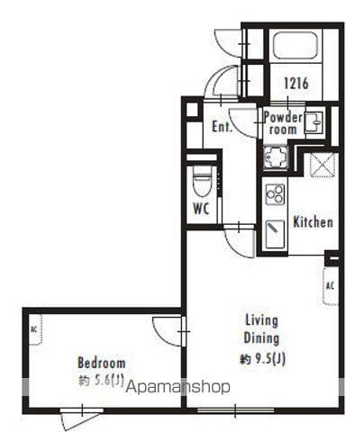 GRANPASEO駒場東大前(1LDK/4階)の間取り写真
