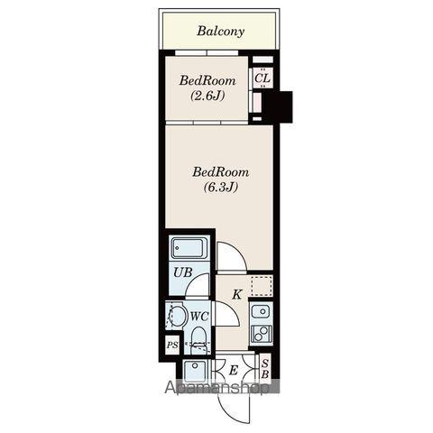 S-FORT中板橋(1DK/8階)の間取り写真