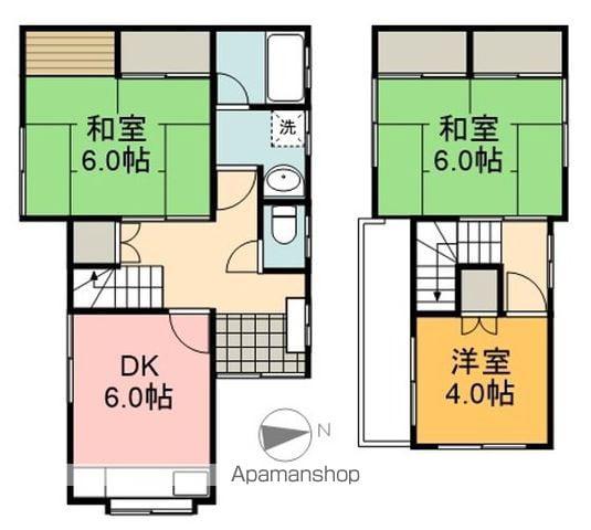 伊予鉄道横河原線 北久米駅 徒歩13分 2階建 築39年(3DK)の間取り写真