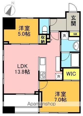 GRANPASEO明大前(2LDK/6階)の間取り写真