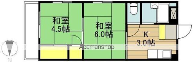 大東ビル(2K/4階)の間取り写真