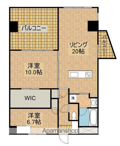 ALTE ノース TOWER(2LDK/10階)の間取り写真
