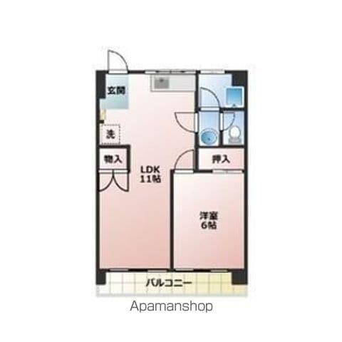 ウイング上飯田(1LDK/6階)の間取り写真