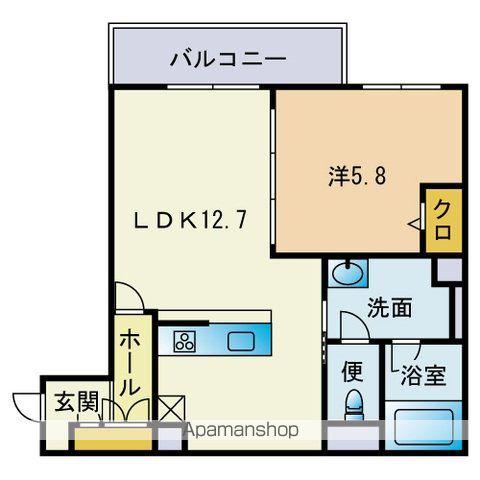 GENIUS大橋(1LDK/2階)の間取り写真