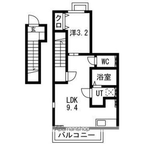 FIGAROⅦ(1LDK/2階)の間取り写真