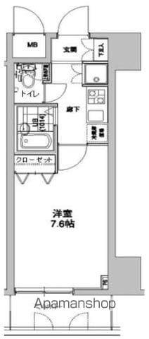 アイル秋葉原イースト(1K/4階)の間取り写真