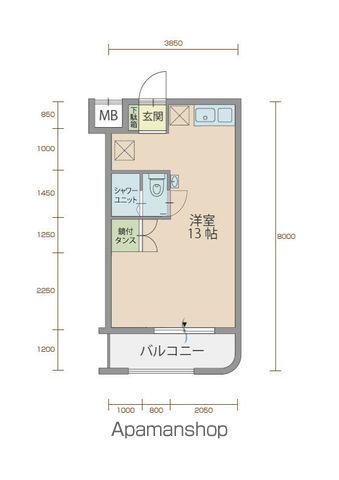 エクレール90(ワンルーム/3階)の間取り写真
