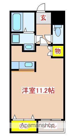 アロール B(ワンルーム/1階)の間取り写真