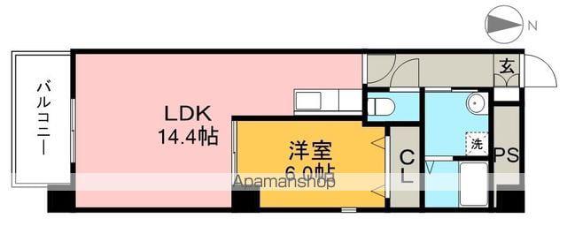 ルガーノⅡ(1LDK/1階)の間取り写真