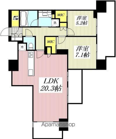 アトラスタワー小平小川(3LDK/9階)の間取り写真