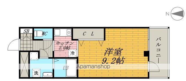 十三本町ウィンズマンションⅡ(1K/6階)の間取り写真