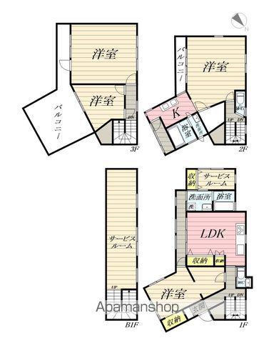 湘南新宿ライン宇須 戸塚駅 徒歩15分 3階建 築44年(4SLDK)の間取り写真