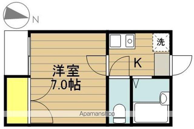 イーストワン与野本町(1K/1階)の間取り写真