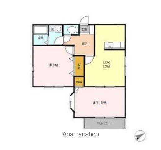 セジュール狩場(2LDK/2階)の間取り写真