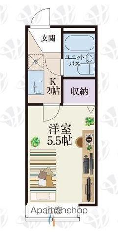 BCASA市川大野RE-BORN(1K/2階)の間取り写真