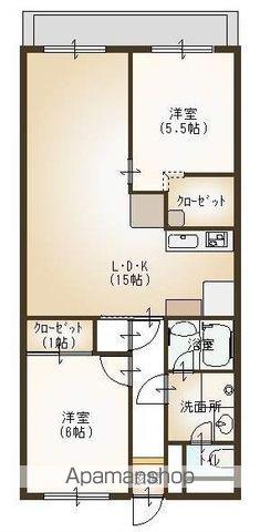 ローズガーデン(2LDK/2階)の間取り写真