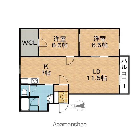 プリマベーラ(2LDK/2階)の間取り写真