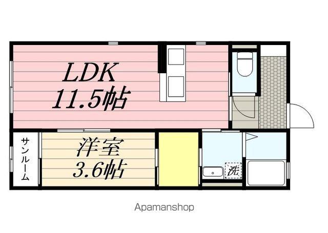 セレッソハイムⅡ(1LDK/1階)の間取り写真