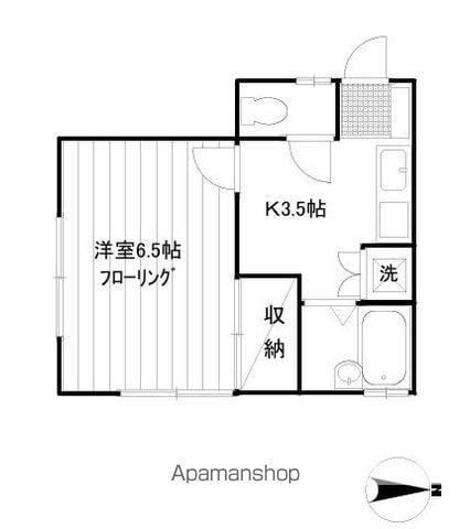 ベルハウス(1K/1階)の間取り写真