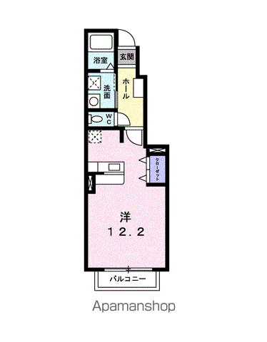 サニ-パレスⅠ(ワンルーム/1階)の間取り写真