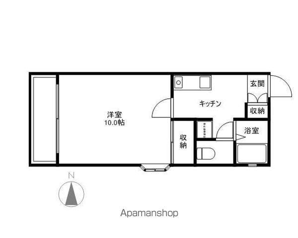 居町グリーンハイツ(1K/2階)の間取り写真