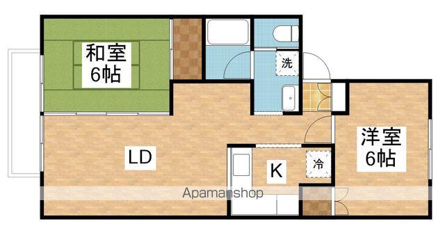 ウェルネス1(2LDK/1階)の間取り写真