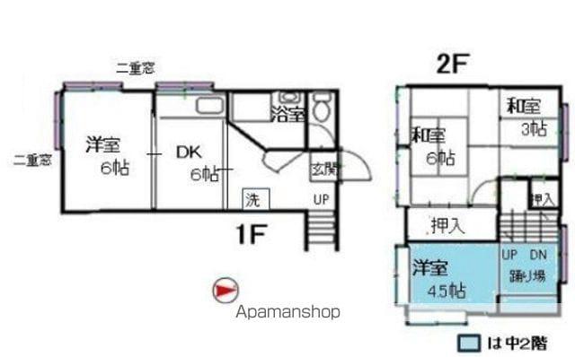 中央本線 西荻窪駅 徒歩16分 2階建 築61年(4DK)の間取り写真