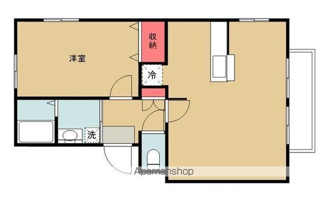 ベルメゾン豊住(1LDK/1階)の間取り写真